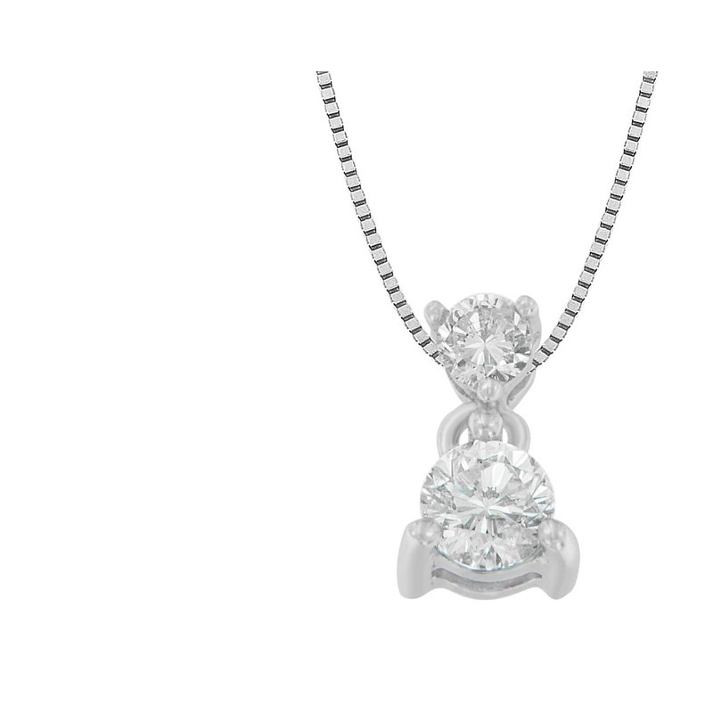 Haus Of Brilliance 14k White Gold 1/2 Cttw Round Cut Diamond Pendant Necklace