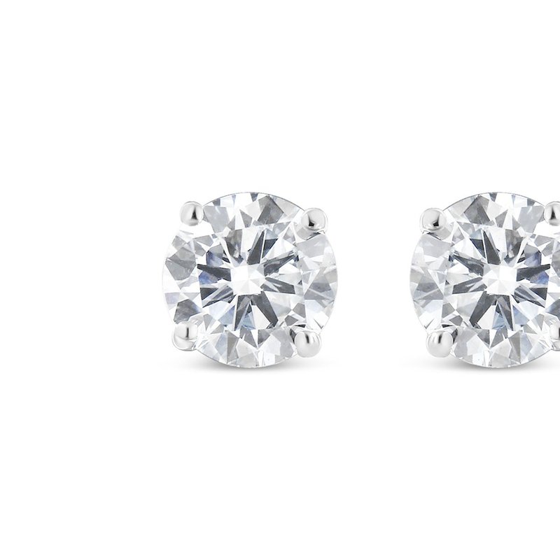 Haus Of Brilliance 14k White Gold 1.00 Cttw Round Brilliant Cut Diamond Classic 4-prong Stud Earring