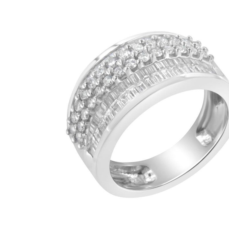 Haus Of Brilliance 14k White Gold Round And Baguette Diamond Ring