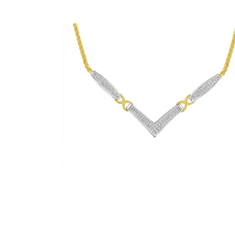 Haus Of Brilliance 14k Yellow And White Gold 2.0 Cttw Princess Cut Diamond Flared And X-station V Sh