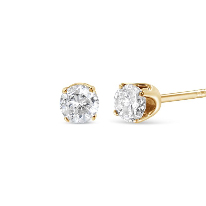 Haus Of Brilliance 14k Yellow Gold 1/3 Cttw Round Brilliant-cut Diamond Classic 4-prong Stud Earrings