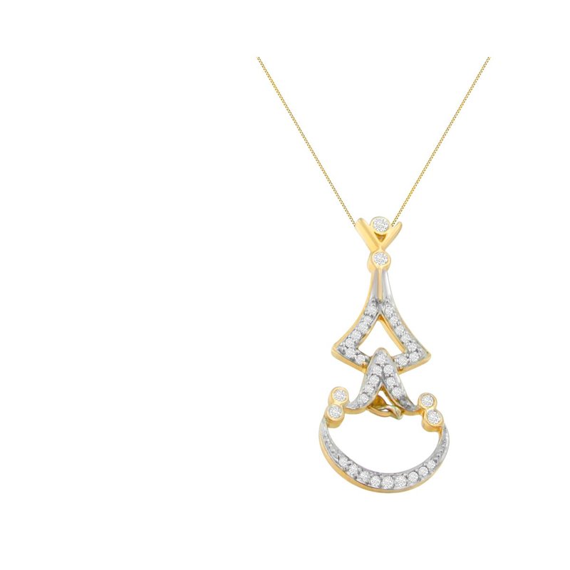 Haus Of Brilliance 14k Yellow Gold 1/3 Cttw Round Diamond Pendant Necklace