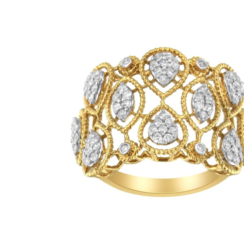 Haus Of Brilliance 14k Yellow Gold Diamond Art Deco Ring