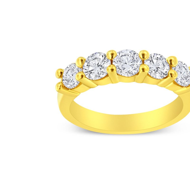 Haus Of Brilliance 14k Yellow Gold Plated .925 Sterling Silver 1 1/2 Cttw Shared Prong Set Brilliant Round-cut Diamond