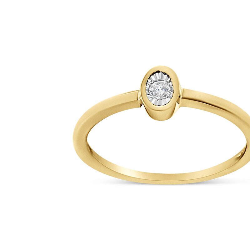 Haus Of Brilliance 14k Yellow Gold Plated .925 Sterling Silver 1/20 Cttw Miracle Set Diamond Ring (j-k Color, I1-i2 Cla