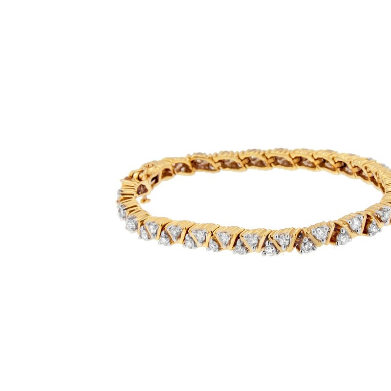 Haus Of Brilliance 14k Yellow Gold Round-cut Diamond Bracelet
