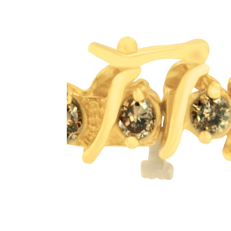 Shop Haus Of Brilliance 14k Yellow Gold Round-cut Diamond 's' Bracelet