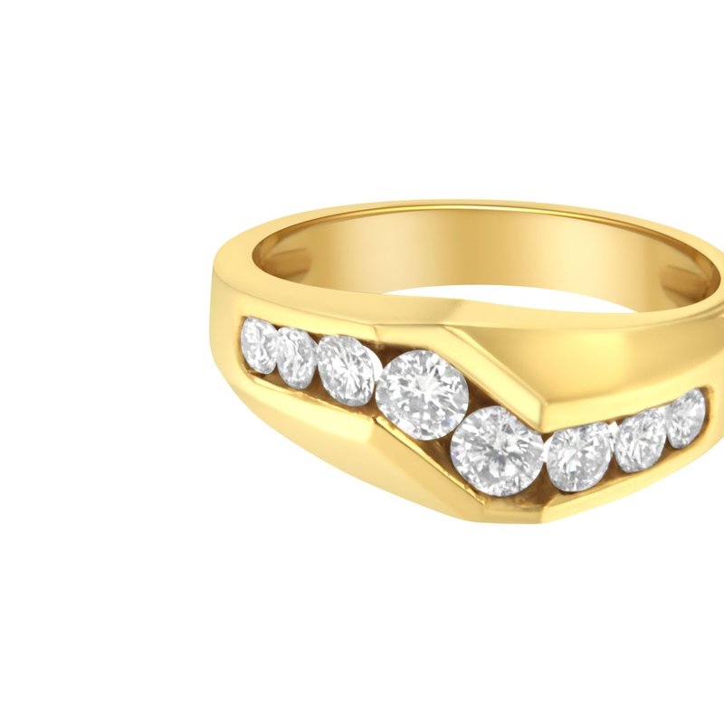 Haus Of Brilliance 14kt Yellow Gold Men's Round Cut Diamond Ring