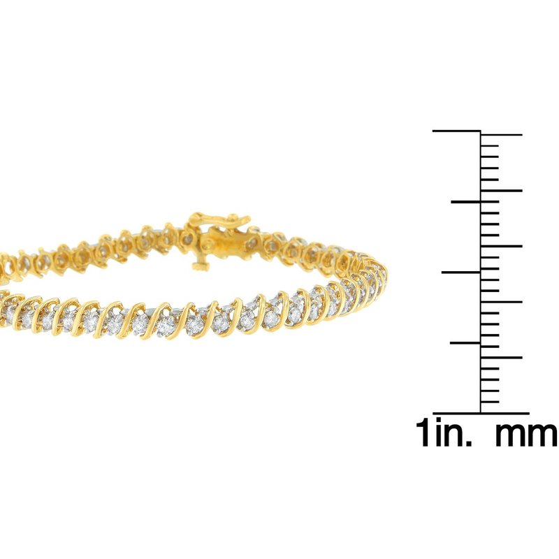Shop Haus Of Brilliance 18k Yellow Gold Round Cut Diamond Spiral Link Bracelet
