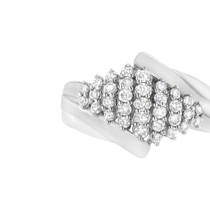 Haus Of Brilliance .925 Sterling Silver 1/2 Cttw Lab-grown Diamond Cluster Ring In White