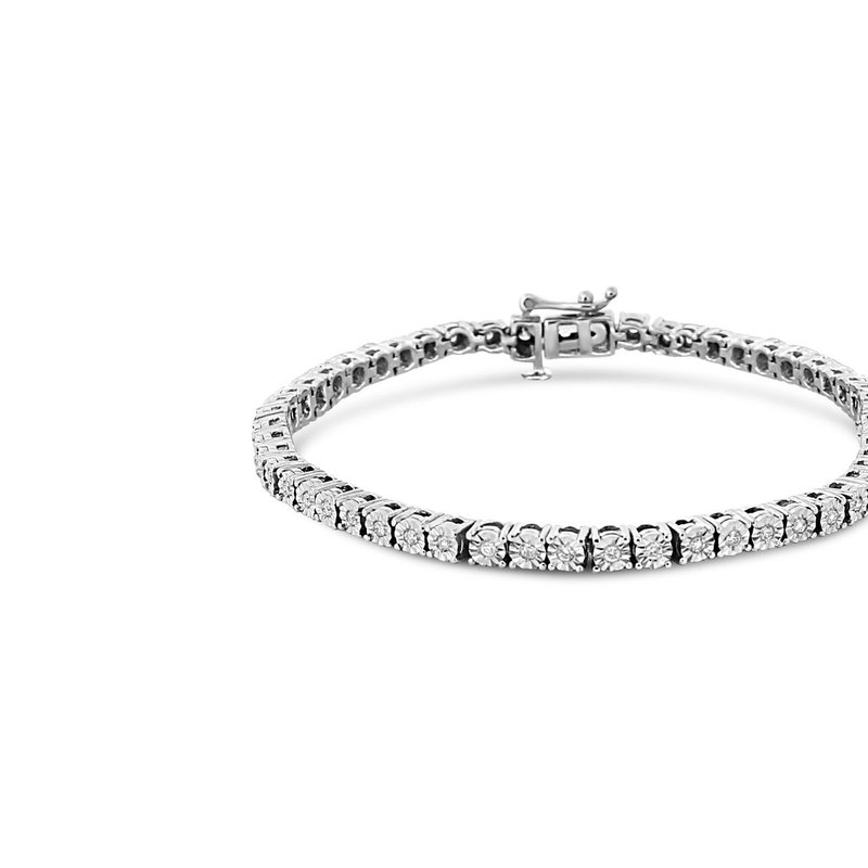 Haus Of Brilliance .925 Sterling Silver 1/2 Cttw Lab Grown Diamond Illusion-set Miracle Plate Tennis Bracelet In White
