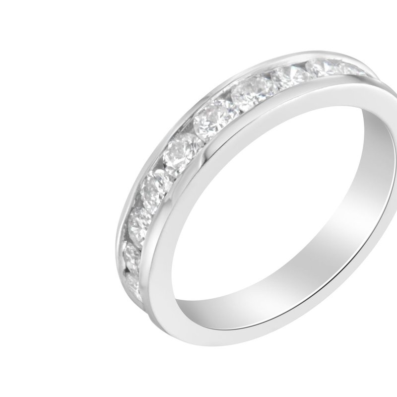 Haus Of Brilliance .925 Sterling Silver 1/3 Cttw Baguette Cut Diamond Channel Set Stackable Wedding Ring In White