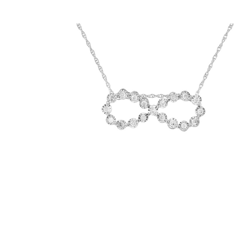 Haus Of Brilliance .925 Sterling Silver 1/3 Cttw Diamond Infinity Pendant Necklace In White