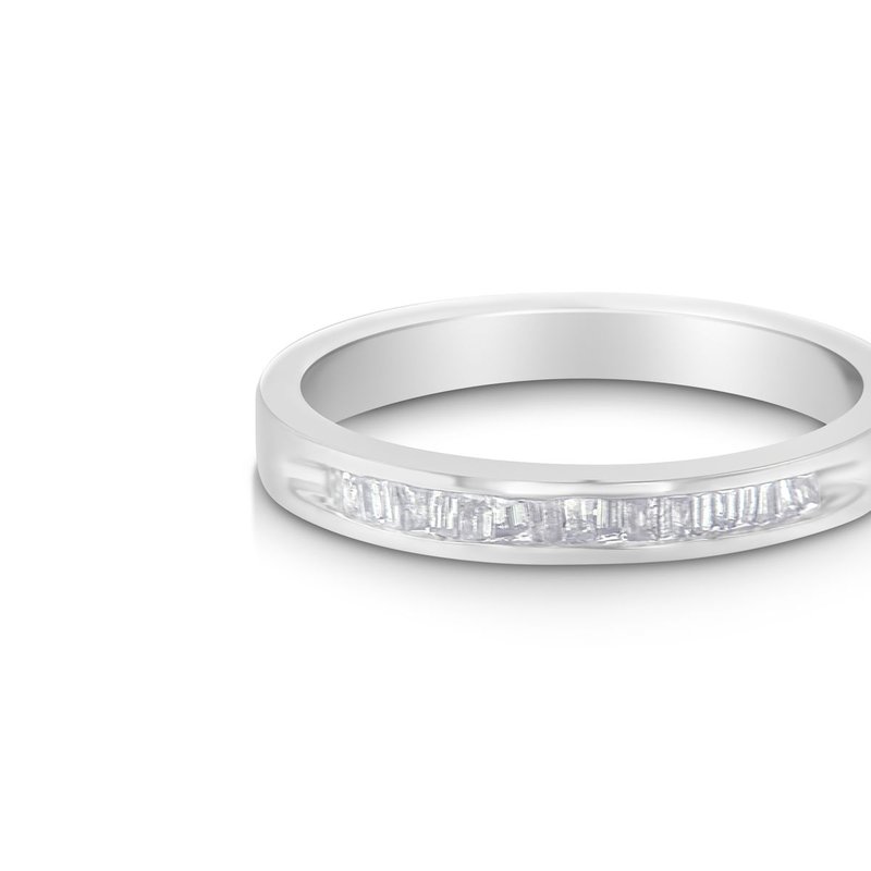 Haus Of Brilliance .925 Sterling Silver 1/5 Cttw Diamond Channel-set Stackable Band Ring In White
