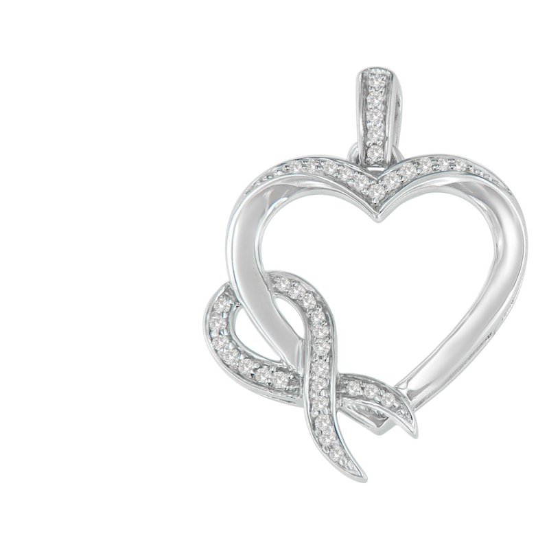 Haus Of Brilliance .925 Sterling Silver 1/6 Cttw Diamond Heart Pendant Necklace In White