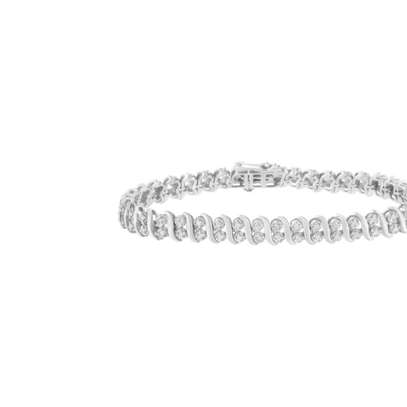 Haus Of Brilliance .925 Sterling Silver 1 Cttw Double Row Miracle-set Diamond Tennis Bracelet In Grey