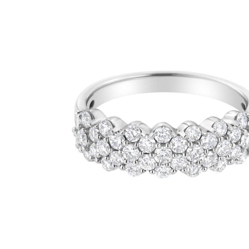 Haus Of Brilliance .925 Sterling Silver 1 Cttw Lab-grown Diamond Cluster Band Ring In White