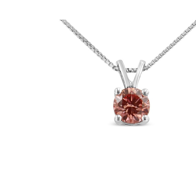Haus Of Brilliance .925 Sterling Silver 3.5 Mm Blue Sapphire Gemstone Solitaire 18" Pendant Necklace In Pink