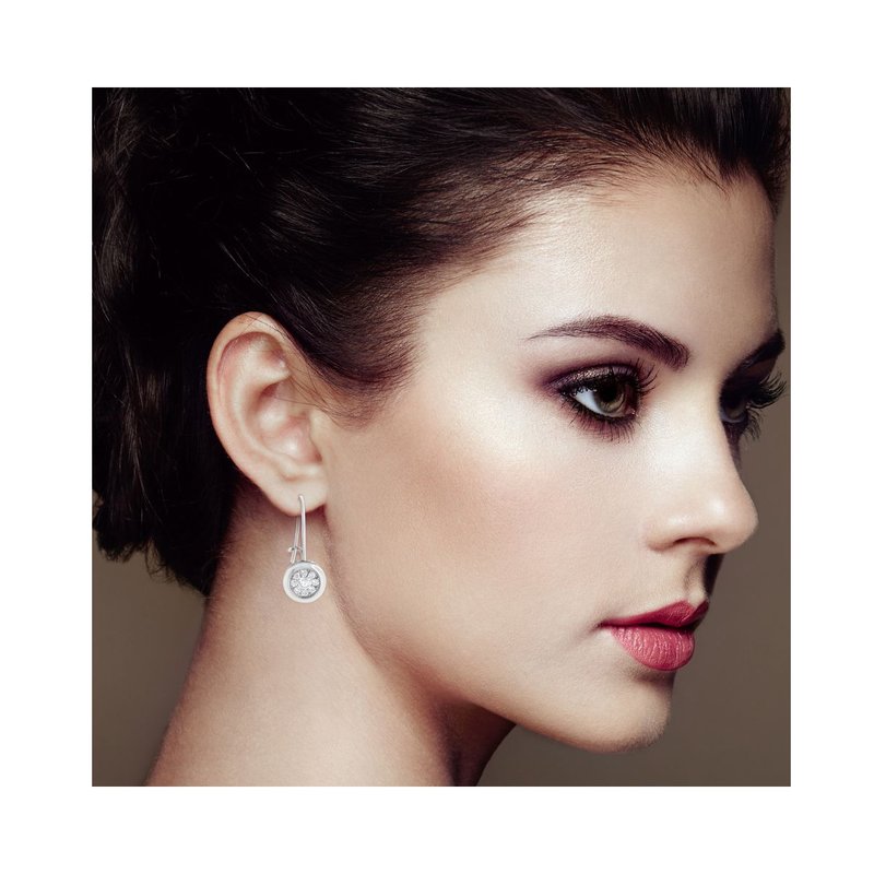 Shop Haus Of Brilliance .925 Sterling Silver 5/8 Cttw Lab Grown Diamond Cluster Earring In Grey
