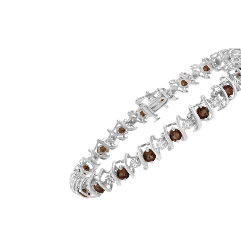 Shop Haus Of Brilliance .925 Sterling Silver, Lab-grown Gemstone And 1/6 Cttw Round Diamond Tennis Bracelet In White