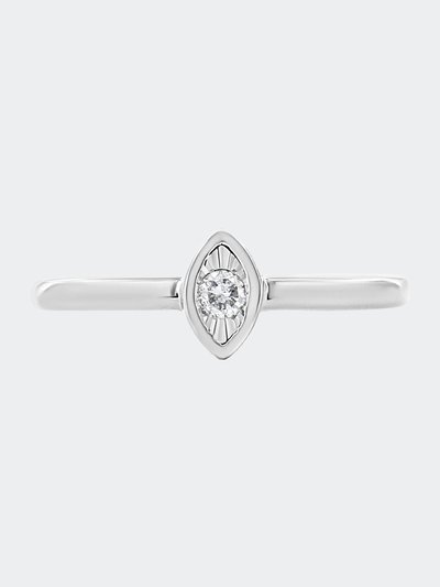 Haus of Brilliance .925 Sterling Silver Miracle-Set Diamond Accent Cushion Shaped Promise Ring product