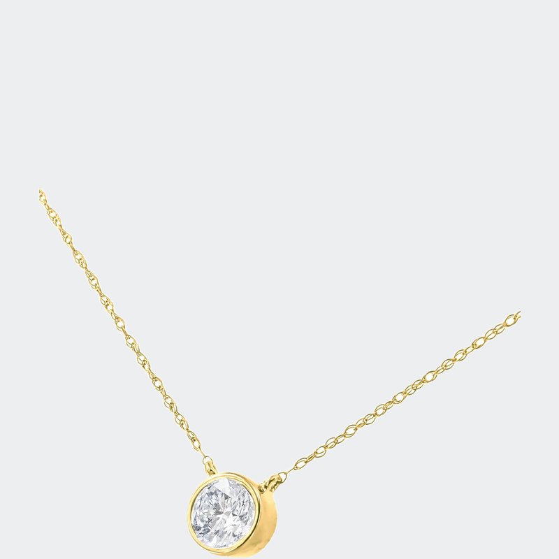 Haus Of Brilliance Ags Certified 1/10 Cttw Diamond Solitaire Pendant Necklace In Gold