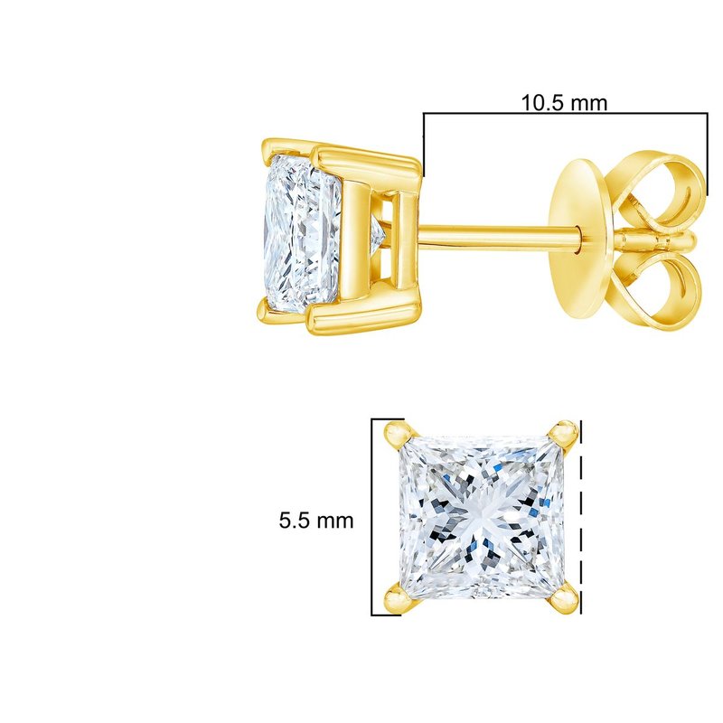 Shop Haus Of Brilliance Ags Certified 1/2 Cttw Round Brilliant-cut Diamond 14k Yellow Gold Classic 4-prong Solitaire Stud Ea