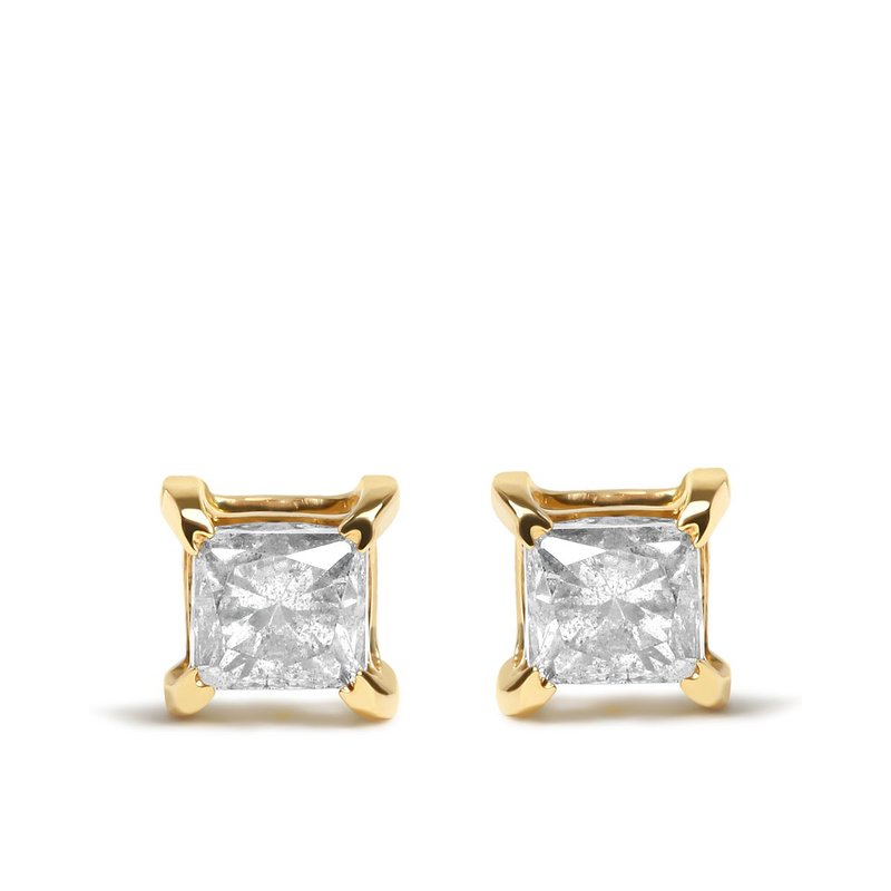 Haus Of Brilliance Igi Certified 14k Yellow Gold 5/8 Cttw Princess Diamond 4-prong Classic Stud Earrings