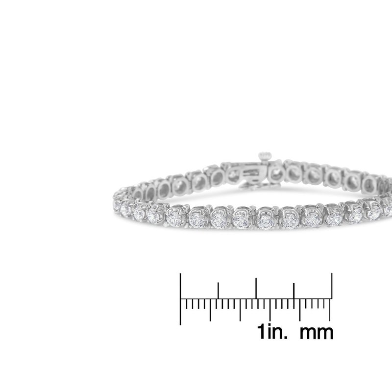 Shop Haus Of Brilliance Igi Certified 7.0 Cttw Round-brilliant Diamond 14k White Gold 7” Hinged Tennis Bracelet