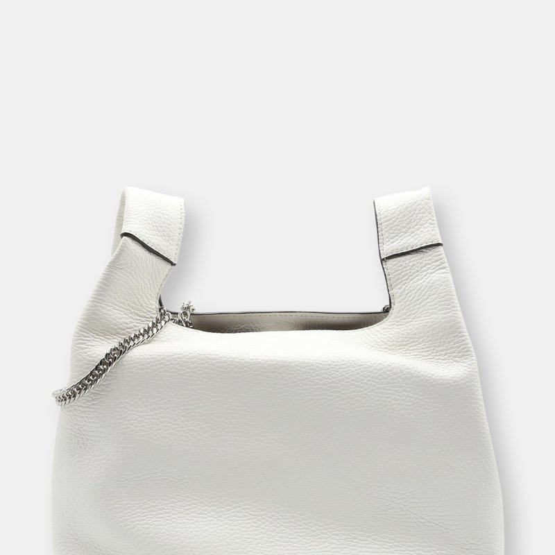 Hayward Women's Chain Leather Top Handle Bag Top-handle In White