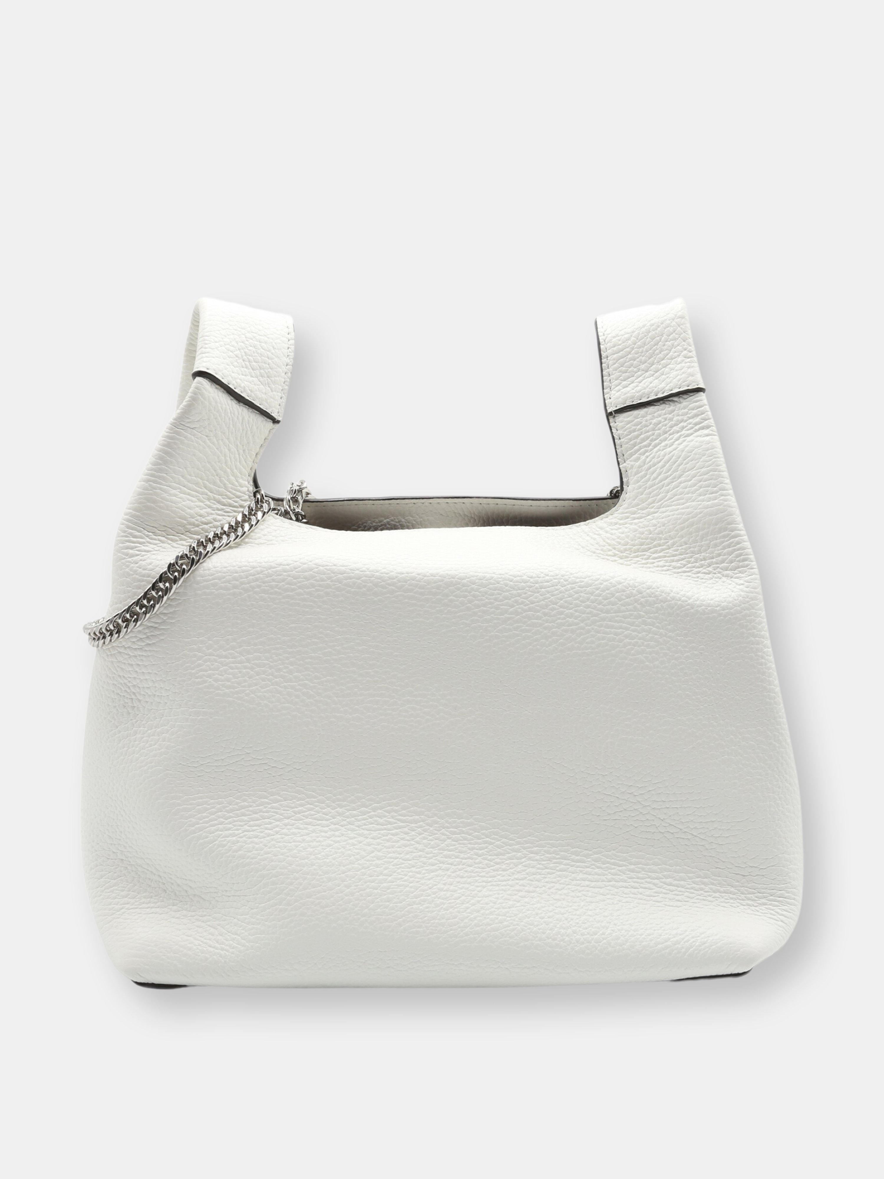 Hayward Women's Chain Leather Top Handle Bag Top-handle In White