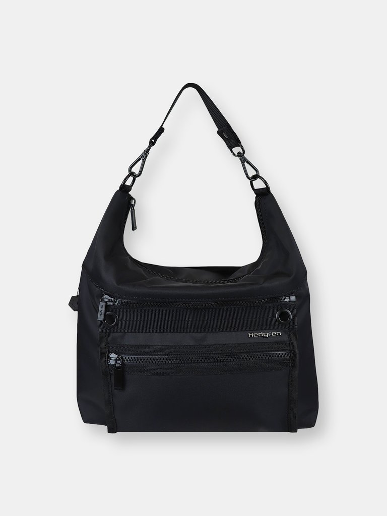Angelina 2 - 1 Sustainably Made Shoulder Bag Black - Black