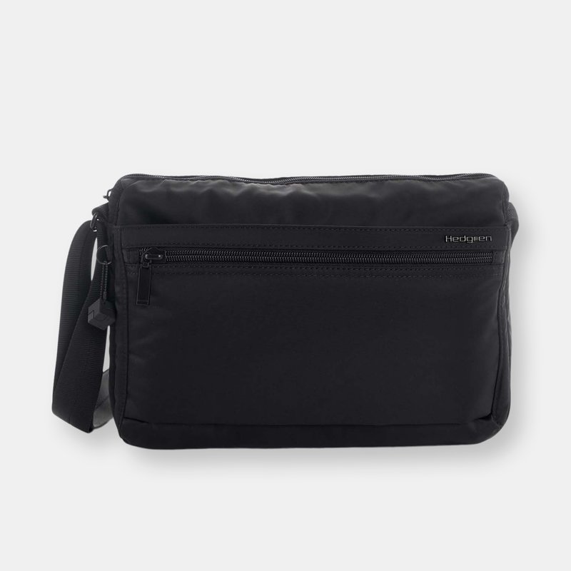 Shop Hedgren Eye Rfid Medium Shoulder Bag In Black