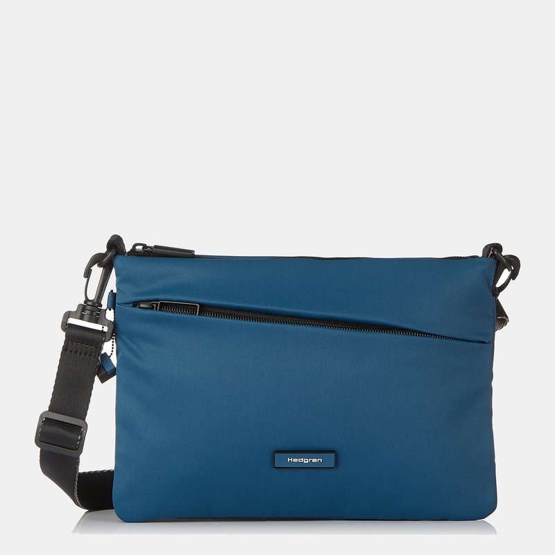 Shop Hedgren Orbit Flat Crossbody Bag In Blue