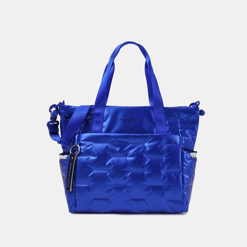 Shop Hedgren Puffer Tote Bag In Blue