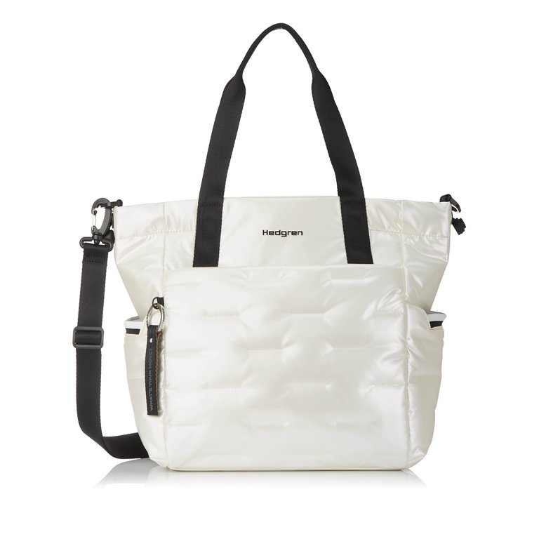 Puffer Tote Pearly White - Pearly White