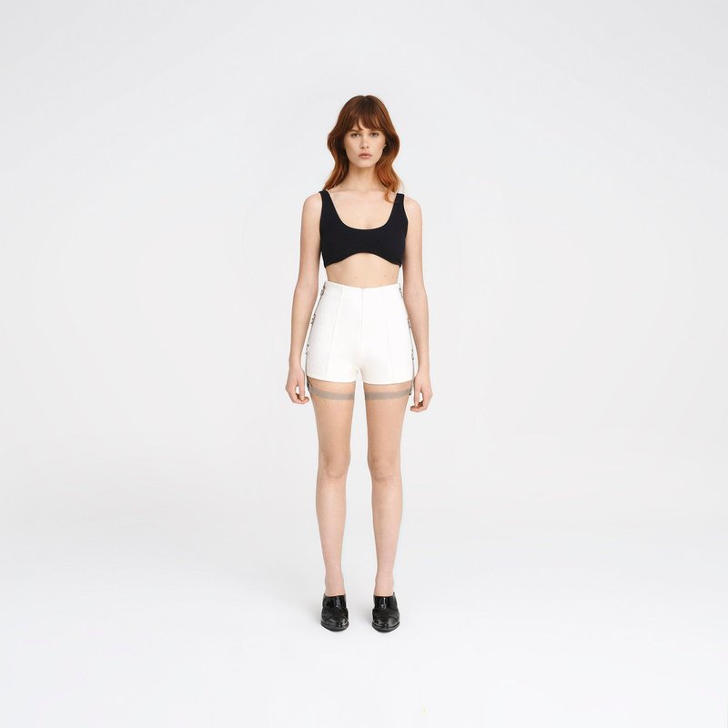 Helena Magdalena Garter Shorts In White