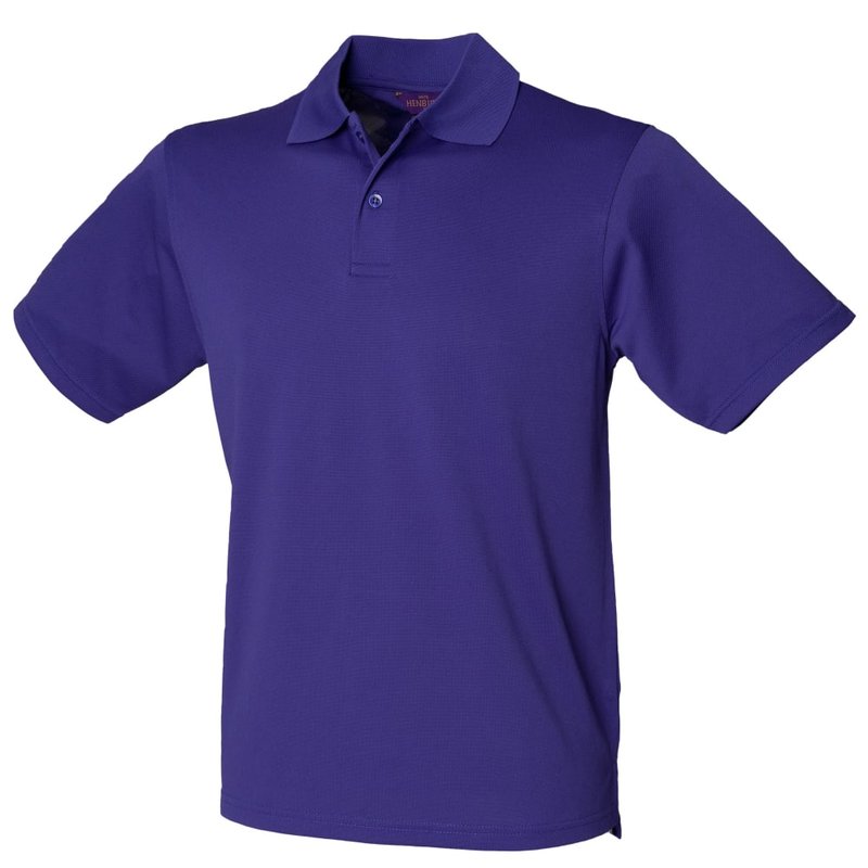 Henbury Mens Coolplus® Pique Polo Shirt (bright Purple)