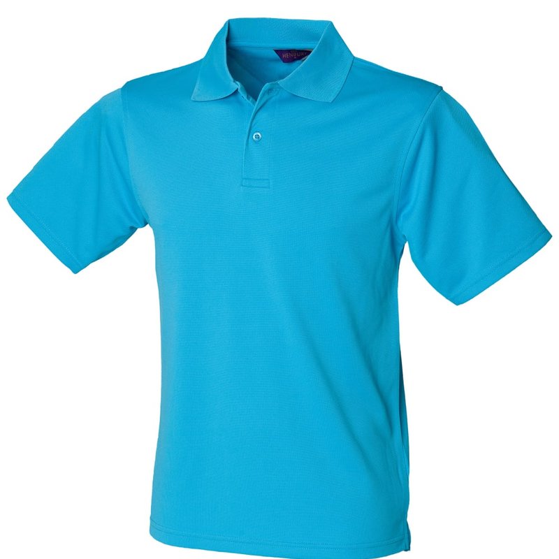 Henbury Mens Coolplus® Pique Polo Shirt (turquoise)