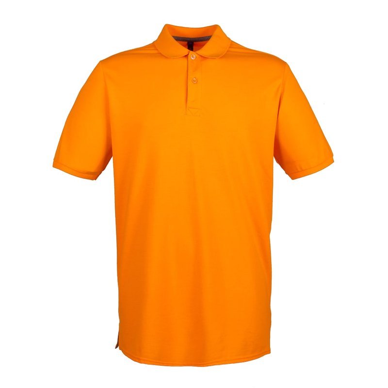 Henbury Mens Modern Fit Cotton Pique Polo Shirt (bright Orange)