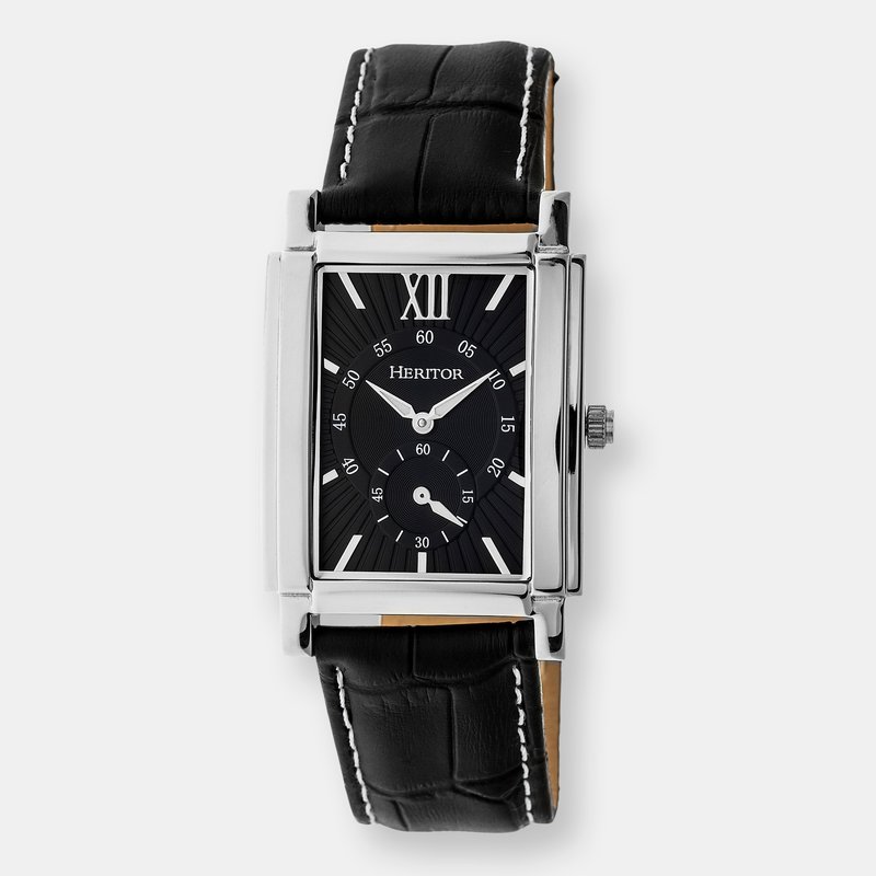 Heritor Watches Heritor Automatic Frederick Leather-band Watch In Black