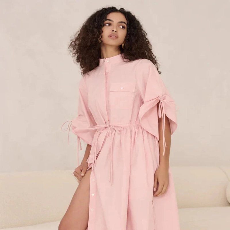 Shop Hevron Yana Dress Pastel Pink