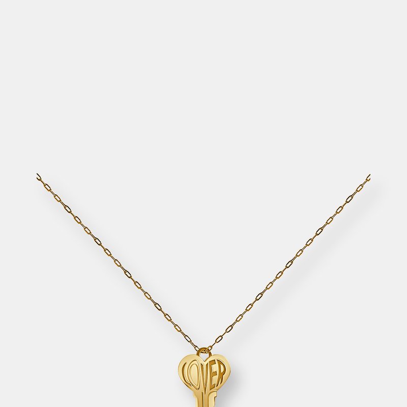 Hey Harper Lover Key Necklace In Gold