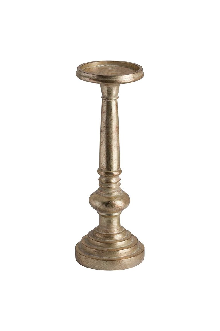 Antique Brass Effect Candle Holder - Antique Brass