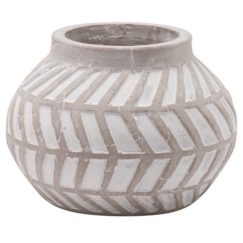 Hill Interiors Bloomville Stone Planter In Grey