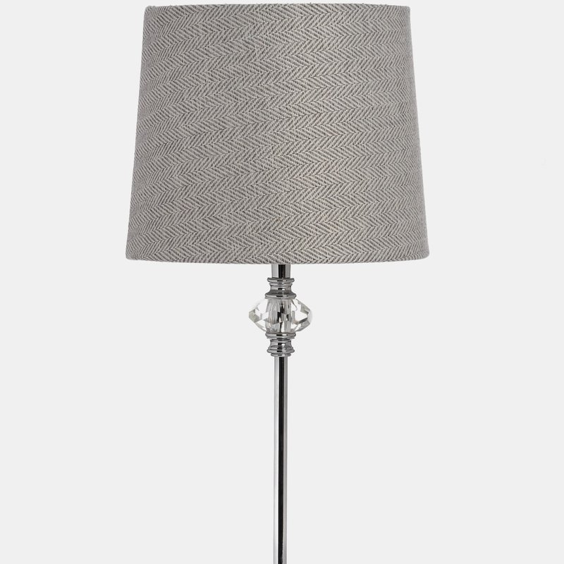 Hill Interiors Florence Chrome Table Lamp In Grey