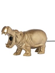 Hetty Hippo Table Lamp UK Plug - One Size - Gold