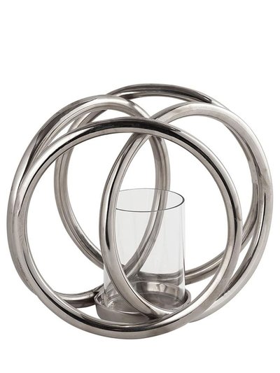 Hill Interiors Hill Interiors Farrah Collection 4 Ring Pillar Candle Holder (Silver) (One Size) product