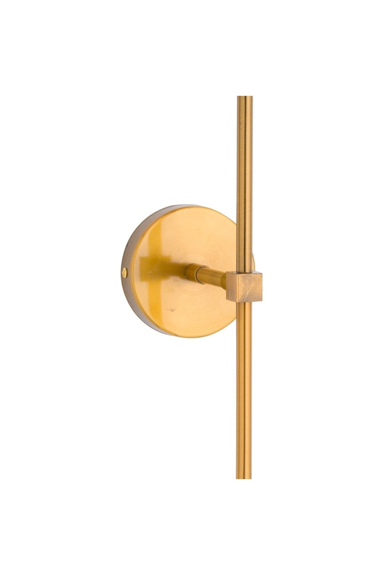 Hill Interiors Globe Smoked Glass Sconce (Brass) (One Size)
