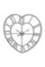Hill Interiors Metal Frame Heart Clock - Silver